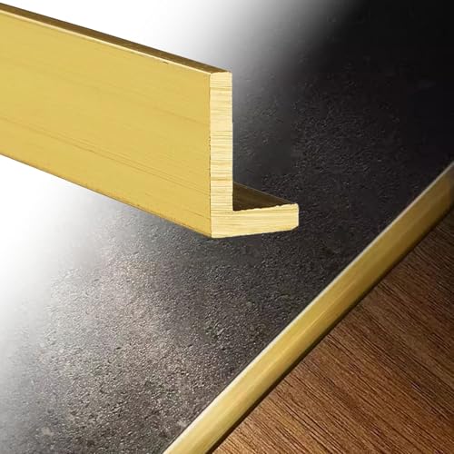 KFGISD, Extra schmale Treppenkantenschutzabdeckung in L-Form, solide Schrankränder, Formnaht-Dekorleisten,Messing-Bodenübergangsleiste(3mmx20mmx12mm(1/8" x3/4" x1/2")) von KFGISD