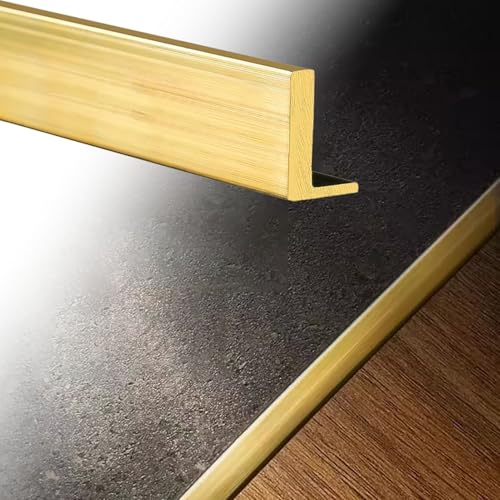 KFGISD, Extra schmale Treppenkantenschutzabdeckung in L-Form, solide Schrankränder, Formnaht-Dekorleisten,Messing-Bodenübergangsleiste(5mmx18mmx15mm(1/4" x3/4" x5/8")) von KFGISD
