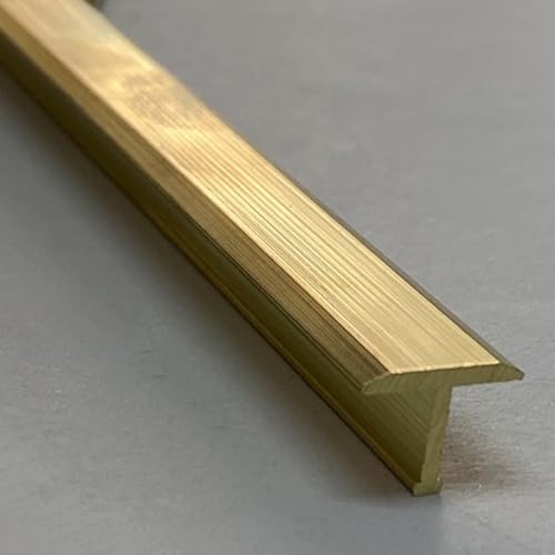 KFGISD, Fugenabdeckungsstreifen for Fliesen und Vinyl-Holzböden, Türspaltverbindungsstreifen for Bodenkanten,Messing-Bodenübergangsleiste(8mm (5/16") Width) von KFGISD