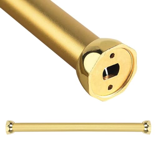 KFGISD, Garderobenstange, mattgoldene Kleiderstange, runde Kleiderstange mit Endkappen, abnehmbare Kleiderstange ，Kleiderstange(100cm(39 3/8") Length) von KFGISD