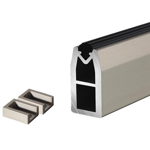 KFGISD, Garderobenstange aus Metall for Aufhängen von Kleidung, Herrendienerstange for das Home Office mit komplettem Zubehör ，Kleiderstange(Champagne,80cm(2.62ft)) von KFGISD