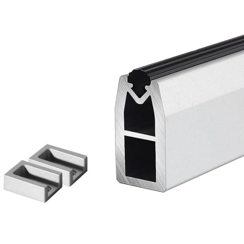 KFGISD, Garderobenstange aus Metall for Aufhängen von Kleidung, Herrendienerstange for das Home Office mit komplettem Zubehör ，Kleiderstange(Silver,80cm(2.62ft)) von KFGISD