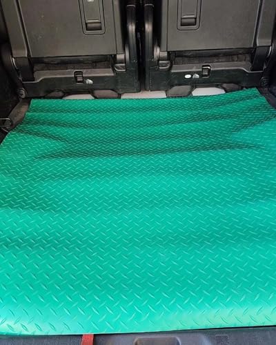KFGISD, Großer Garagenteppich aus Gummi unter dem Auto, verdickte, rutschfeste Anhängerbodenmatte mit Diamantplatte,Gummibodenmatten für Garagen(Green,0.8x0.8m/2.6x2.6ft) von KFGISD