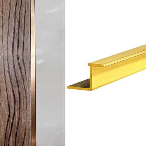 KFGISD, Home Office Hotels Wandverbindungsleiste, Vinyl-Holzbodenfliesen-Kantenschutzprofil x18mm,Messing-Bodenübergangsleiste(10mm(3/8") x16.5mm(5/8")) von KFGISD