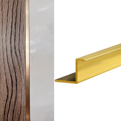 KFGISD, Home Office Hotels Wandverbindungsleiste, Vinyl-Holzbodenfliesen-Kantenschutzprofil x18mm,Messing-Bodenübergangsleiste(7mm(1/4") x22mm(7/8")) von KFGISD