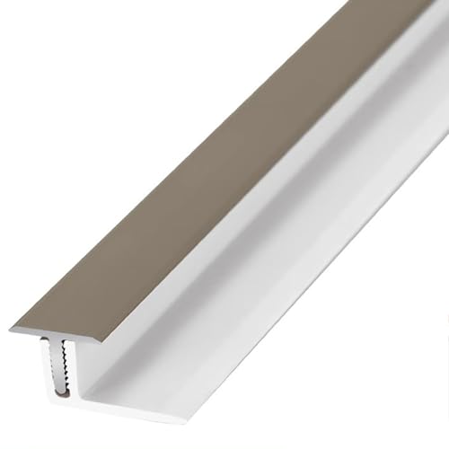 KFGISD, Küchennaht-Dekorleisten mit PVC-Basis, Badezimmer-Wohnzimmer-Flachschwellen-Trennwandabdeckung x2,Messing-Bodenübergangsleiste(Champagne,51in(1.3m) x2) von KFGISD
