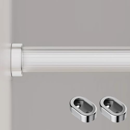 KFGISD, Metallrohr-Garderobenstange, strapazierfähig, for Schränke/Garderoben/Schränke, Kleiderstange mit Halterungen ，Kleiderstange(Silver,150cm(59")) von KFGISD