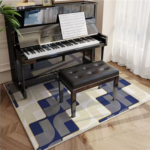 KFGISD, Musikbereich Teppich Rutschfester Bodenteppich for Schlafzimmer Innen Fußmatte Eingangstürmatte,Klavier-Schalldämmmatte(A,160x180cm) von KFGISD