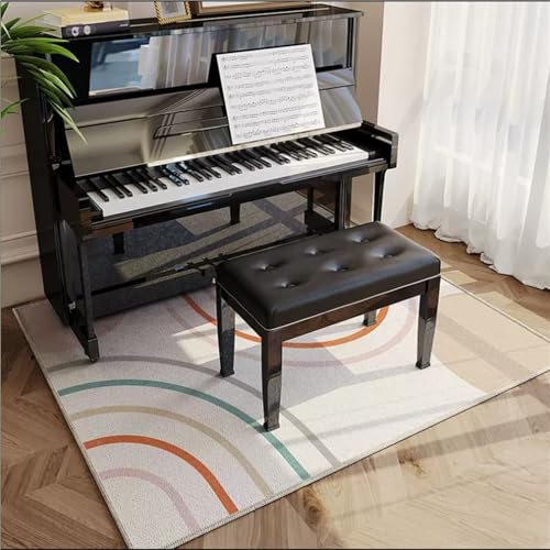KFGISD, Musikbereich Teppich Rutschfester Bodenteppich for Schlafzimmer Innen Fußmatte Eingangstürmatte,Klavier-Schalldämmmatte(C,60x120cm) von KFGISD