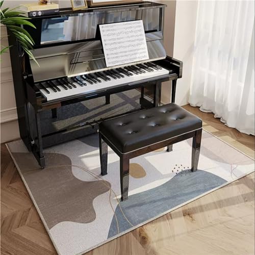 KFGISD, Musikbereich Teppich Rutschfester Bodenteppich for Schlafzimmer Innen Fußmatte Eingangstürmatte,Klavier-Schalldämmmatte(F,200x200cm) von KFGISD