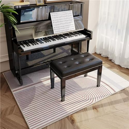 KFGISD, Musikbereich Teppich Rutschfester Bodenteppich for Schlafzimmer Innen Fußmatte Eingangstürmatte,Klavier-Schalldämmmatte(R,140x160cm) von KFGISD