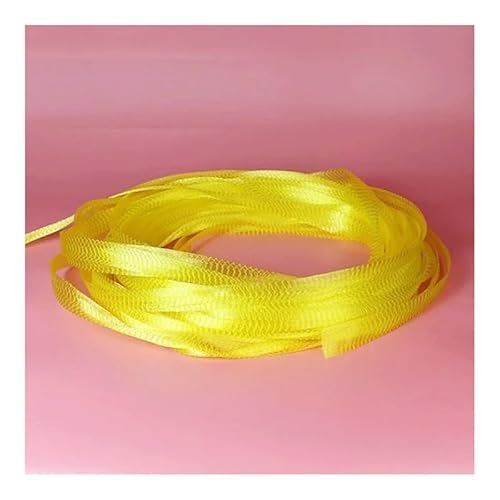 KFGISD, Netzbeutel, Walnuss-/Kastanien-Netzbeutel, Obst-gewebtes Kunststoff-Netzseil, Pflanzennetzhülle, for den Hausgarten, Netzbarrierebeutel,Schaumstoff-Netzhüllen(Yellow Color,Length 5M) von KFGISD