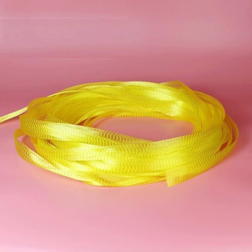 KFGISD, Nylon-Netz, lange Rolle, Netzrolle, Netz, Obstnetzbeutel, Pflanzennetzbeutel, for Netzbeutel, Obst, wiederverwendbare Netzbeutel,Schaumstoff-Netzhüllen(Yellow,Length 10M) von KFGISD