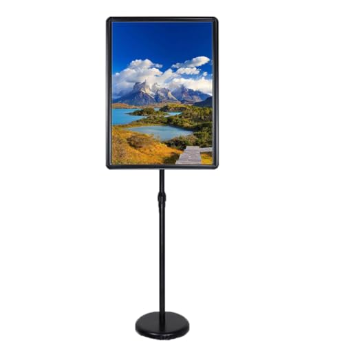 KFGISD, Robuster Standfuß, Bannerständer, vertikale und horizontale Schilderanzeige, 17,72 x 24,57 Zoll, schwarz,Poster-Display-Ständer(Black,17.72 * 24.57inch) von KFGISD