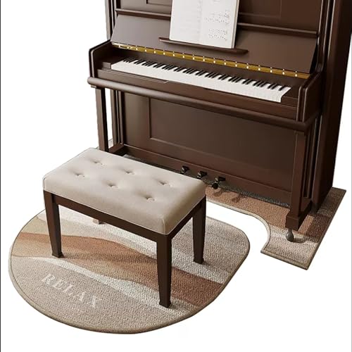 KFGISD, Schalldichter Teppich for Klavier mit strapazierfähiger Kante, Klavierteppichschutz, schalldämpfende, rutschfeste, schallabsorbierende Matte,Klavier-Schalldämmmatte von KFGISD