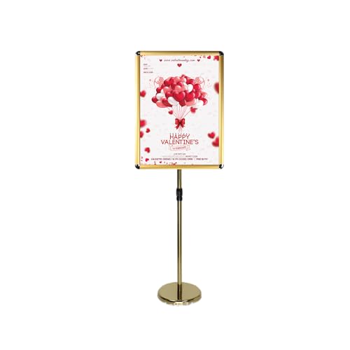 KFGISD, Schilderhalterständer, wiederverwendbarer Schilderhalter for Displaywerbung im Supermarktboden, vertikaler und horizontaler Display-Bodenständer 9,6 * 13,5 Zoll schwarz,Poster-Display-Ständer KFGISD, Schilderhalterständer, wiederverwendbarer Schilderhalter for Displaywerbung im Supermarktboden, vertikaler und horizontaler Display-Bodenständer 9,6 * 13,5 Zoll schwarz,Poster-Display-Ständer von KFGISD