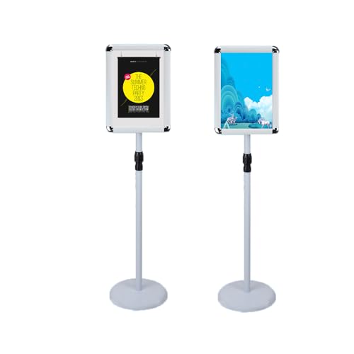 KFGISD, Schilderständer Sea Zeitungsständer - Vertikaler und horizontaler Schilderständer Display-Plakatständer - Quadratischer Sockel aus Stahl, Werbe- und Außenschilder,Poster-Display-Ständer(Silve von KFGISD