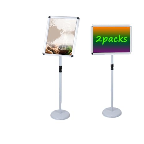 KFGISD, Schilderständer Sea Zeitungsständer - Vertikaler und horizontaler Schilderständer Display-Plakatständer - Quadratischer Sockel aus Stahl, Werbe- und Außenschilder,Poster-Display-Ständer(White von KFGISD