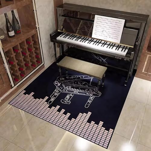 KFGISD, Schlagzeugteppich, Musikteppich mit Rutschfester Unterseite, schalldicht for Klavier, Aufnahmeraum, Studio – 80 x 160 cm,Klavier-Schalldämmmatte(E) von KFGISD