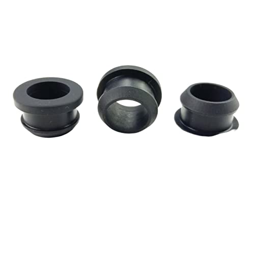 KFGISD, Silikonkautschuk Snap-On Tülle Loch Stecker Schwarz 4,5-50,6 Mm Endkappen Bung Draht Kabel Schützen Bush,Dichtungsstopfen(2pcs,7.5Mm(Bore 5Mm)) von KFGISD