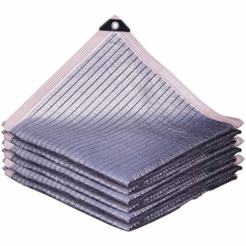 KFGISD, Sonnenschutznetz aus Aluminiumfolie, 75% Sonnenschutz, for Autos, Netzplane for Gewächshauspflanzen, Terrassen-Sonnenschutz mit Ösen for den Außenbereich,Sonnenschutznetz(2x2m/6.56x6.56ft) von KFGISD