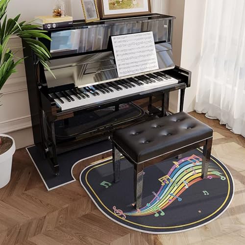 KFGISD, Strapazierfähige, rutschfeste Stuhlmatte for die Heimdekoration, Wohnzimmer, Arbeitszimmer, Spielen,Klavier-Schalldämmmatte(D) von KFGISD