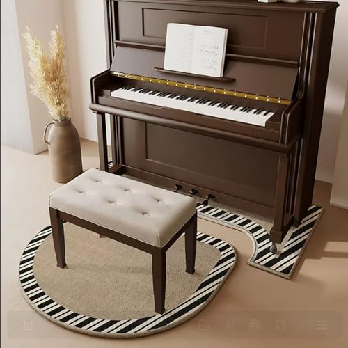 KFGISD, Strapazierfähige, rutschfeste Stuhlmatte for die Heimdekoration, Wohnzimmer, Arbeitszimmer, Spielen,Klavier-Schalldämmmatte(F) von KFGISD