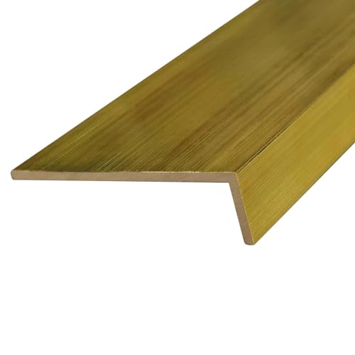 KFGISD, Treppenkantenschutz, Treppenkantenabdeckung, Schwellenleiste for Vinyl/Holz/Fliesen,Messing-Bodenübergangsleiste(50mm x 14mm (2 x 0.55in)) von KFGISD