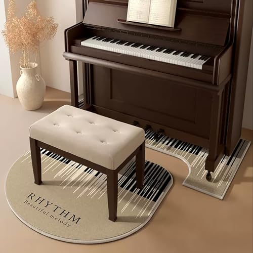 KFGISD, Trommelteppich-Klavierteppich-Set, Rutschfester Klavierteppichschutz, Indoor-Musikraum-Isolierungs-/Geräuschreduzierungsteppich,Klavier-Schalldämmmatte(C) von KFGISD