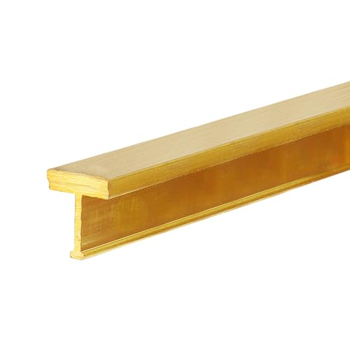 KFGISD, Verbindungsleiste aus massivem Messing, Flache Trennleiste for Verbinden von Bodenlücken, TV-Wand-/Fliesenbodenkantendekor,Messing-Bodenübergangsleiste(10mm (3/8")) von KFGISD