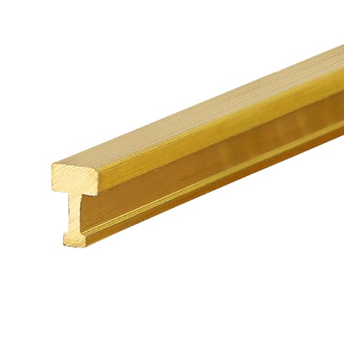 KFGISD, Verbindungsleiste aus massivem Messing, Flache Trennleiste for Verbinden von Bodenlücken, TV-Wand-/Fliesenbodenkantendekor,Messing-Bodenübergangsleiste(4mm (3/16")) von KFGISD
