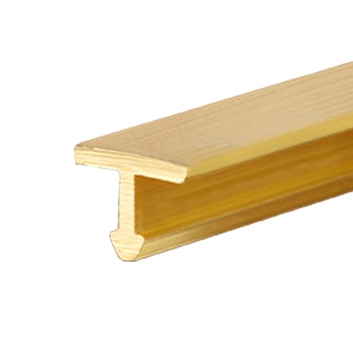 KFGISD, Verbindungsleiste aus massivem Messing, Flache Trennleiste for Verbinden von Bodenlücken, TV-Wand-/Fliesenbodenkantendekor,Messing-Bodenübergangsleiste(6mm (1/4")) von KFGISD