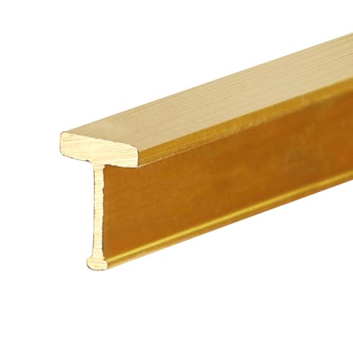 KFGISD, Verbindungsleiste aus massivem Messing, Flache Trennleiste for Verbinden von Bodenlücken, TV-Wand-/Fliesenbodenkantendekor,Messing-Bodenübergangsleiste(8mm (5/16")) von KFGISD