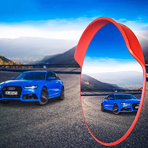 KFGISD, Verkehrsspiegel - Konvexspiegel 130° Sichtfeld - Gebogener Spiegel - for den Innen- und Außenbereich,80CM,Konvexe Straßenspiegel(60CM) von KFGISD