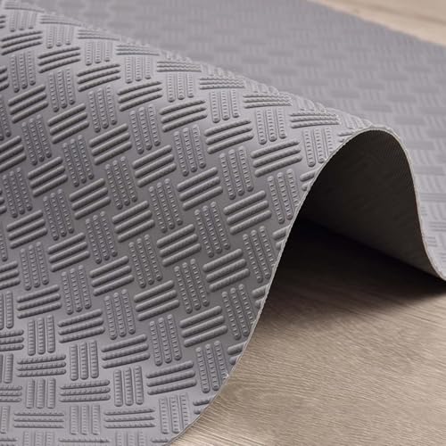 KFGISD, Verschleißfeste Bodenschutzmatte, rutschfeste Garagenteppich-Parkmatten for Lagerhallen/Pferdeställe/Fitnessstudios,Gummibodenmatten für Garagen(Grey,1.2x1.5m/3.9x4.9ft) von KFGISD