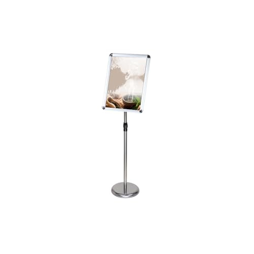 KFGISD, Verstellbarer Plakatständer mit robustem Sockel for vertikale und horizontale Ansicht, Schildhalter for Schilder, Poster 9,45 * 12,87 Zoll weiß,Poster-Display-Ständer(White,32 * 45cm) von KFGISD