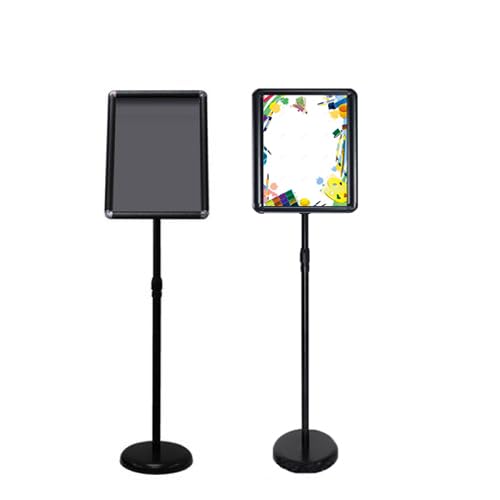 KFGISD, Verstellbarer Plakatständer mit robustem Sockel for vertikale und horizontale Ansicht, Schildhalter for Schilder, Poster 9,6 * 13,5 Zoll, weiß,Poster-Display-Ständer(Black,32 * 45cm) von KFGISD