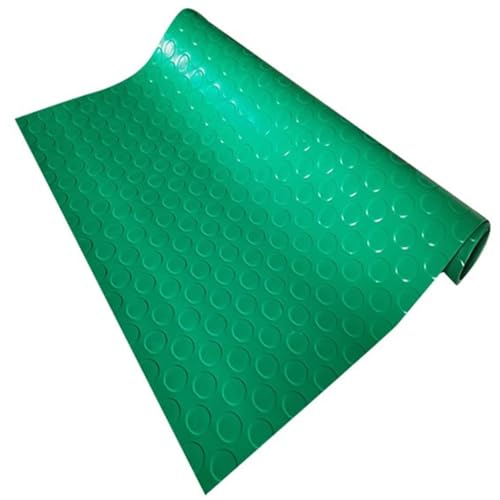 Robuste, rutschfeste Bodenmatte, Mattenrolle for Werkstatt, Garage, Transporter und Fitnessstudio, wasserdichter Gummibodenbelag, 2,5 mm dick(Green,0.8x1m/2.6x3.3ft) von KFGISD