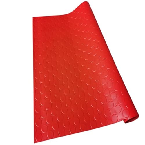 Robuste, rutschfeste Bodenmatte, Mattenrolle for Werkstatt, Garage, Transporter und Fitnessstudio, wasserdichter Gummibodenbelag, 2,5 mm dick(Red,1.4x5.5m/4.6x18ft) von KFGISD