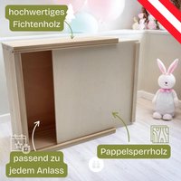 Schiebekiste - Geschenkbox Holz Aufbewahrungsbox Für Geschenke Holzkiste Mit Deckel Holzbox Aus Birkensperrholz Maße 150x150x70mm von KFHolz