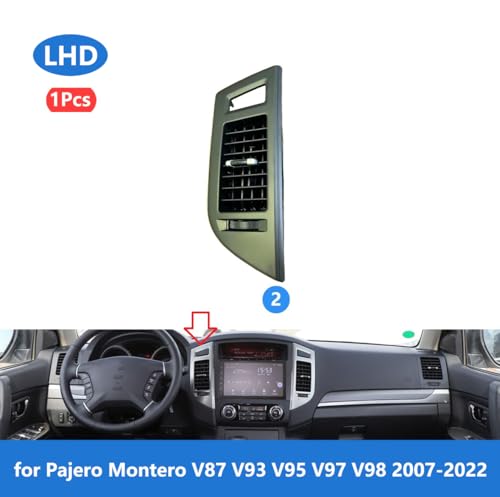Dashboard/Passend for Mitsub-ishi Pajero Montero V87 V93 V95 V97 V98 2007-2022. Der Luftauslass der Klimaanlage im Armaturenbrett ist geeignet(Mid L Black) von KFJFDHES
