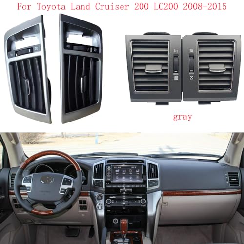 Dashboard/Passend for Toyota Land Cruiser 200 LC200 2008 2009 2010–2015 Grill Auto A/C Klimaanlage Outlet Air Fresh Grill Outlets(Black) von KFJFDHES