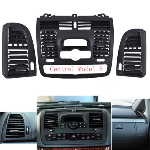 Dashboard Armaturenbrett vorne links rechts Klimaanlagen-Entlüftungsöffnungsabdeckung AC-Entlüftungsgitter/Passend for Benz Vito Viano W636 W639(Model B 3PCS Set) von KFJFDHES
