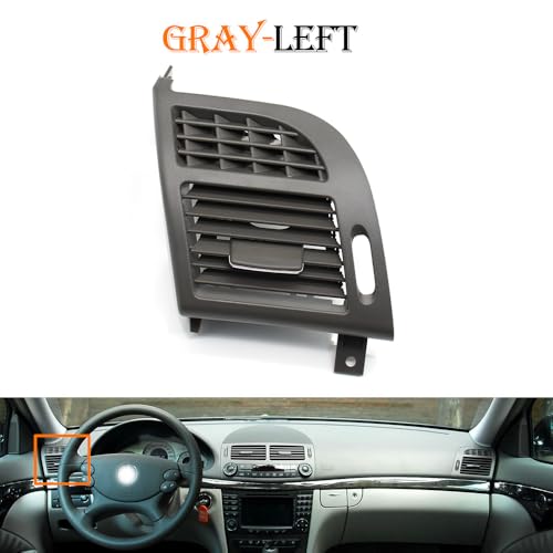 Dashboard Front-Armaturenbrett-Klimaanlage Ac Vent Grille Cover Panel/Fit for Benz E-Klasse W211 2003-2008 E200 E230 E260 E280 E300(Darkgray-Left) von KFJFDHES