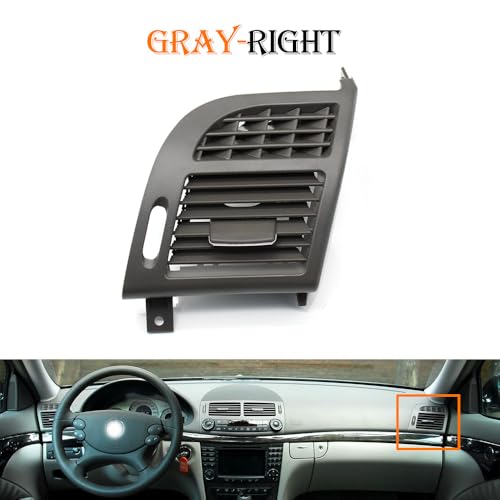 Dashboard Front-Armaturenbrett-Klimaanlage Ac Vent Grille Cover Panel/Fit for Benz E-Klasse W211 2003-2008 E200 E230 E260 E280 E300(Darkgray-Right) von KFJFDHES