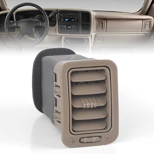 Dashboard Mittelkonsole A/C-Entlüftungsdüse for Klimaanlage/Passend for Chevy Silverado Sierre Tahoe/Passend for Suburban Yukon Avalanche 1999~2006(1pc Tan) von KFJFDHES