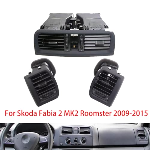 Dashboard Ventilation Grille AH187 5J0820951 5J0819701 5J0819702 Armaturenbrett AC Klimaanlage Vents Outlet Grill/Fit for Skoda Fabia 2 MK2 Roomster 2009-2015(3 PCS) von KFJFDHES