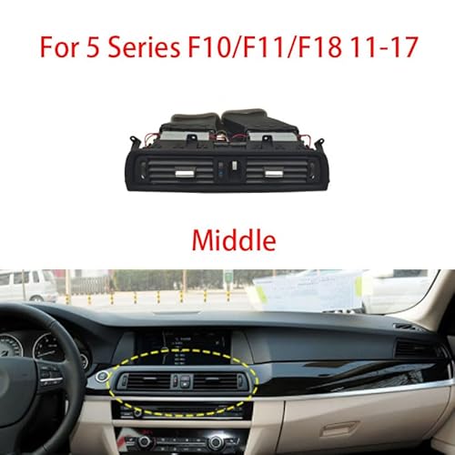 Dashboard Ventilation Grille Auto-Armaturenbrett links rechts Mitte hinten Klimaanlage AC Vent Montage/Fit for BMW F10 F11 64229166885/64229166883/64229166884(Middle) von KFJFDHES