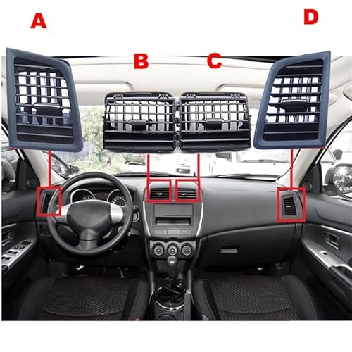 Dashboard Ventilation Grille Auto-Klimaanlagenauslass/passend for Mitsubishi ASX 2010-2018 Lancer EX Klimaanlagenöffnungen(A) von KFJFDHES