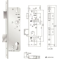 KFV Schmalkastenschl. 59 PZW, DM 35 mm Nuss 10 mm, Niro U-Stulp 24x6x245 mm KFV Schmalkastenschl. 59 PZW, DM 35 mm Nuss 10 mm, Niro U-Stulp 24x6x245 mm von KFV